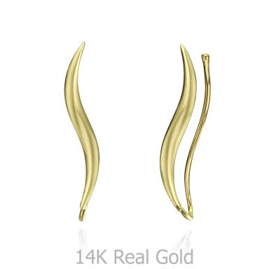 14K Yellow Gold Women's Earrings - Lynx