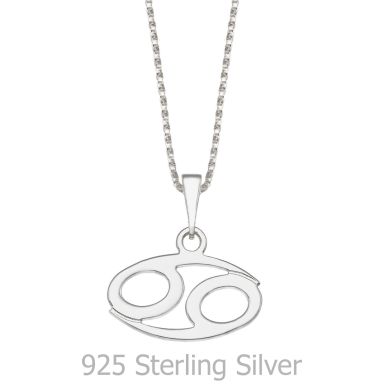 Pendant and Necklace in 925 Sterling Silver - Cancer